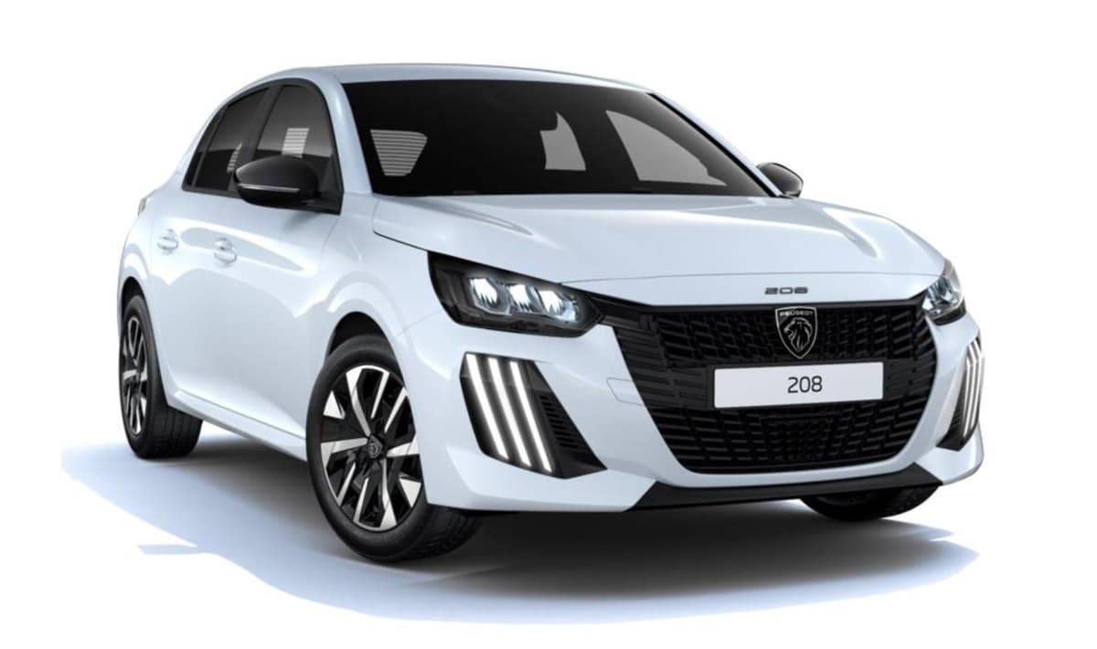 Peugeot 208 front three-quarter studio photograph